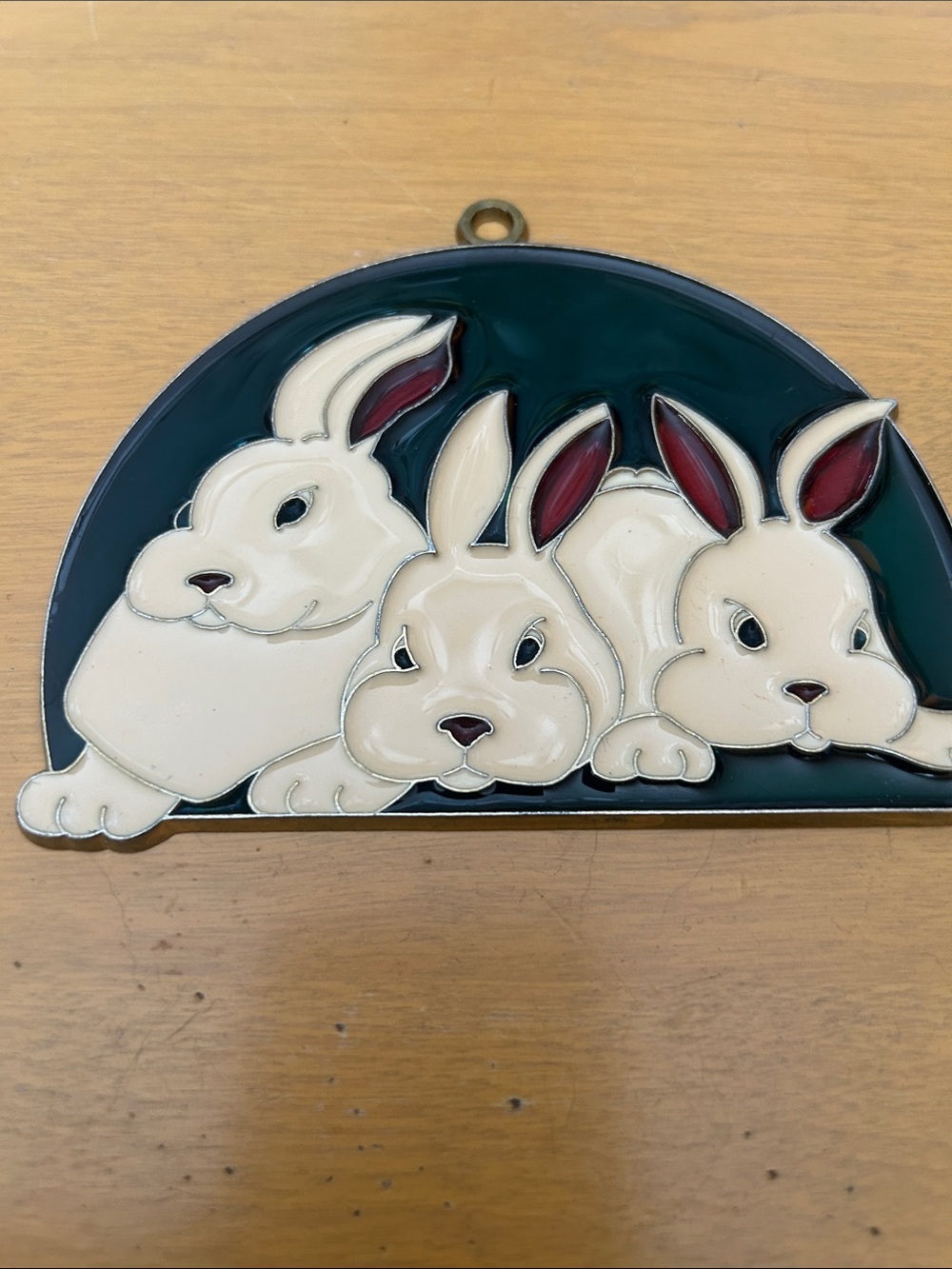 Small Vintage bunny stained glass